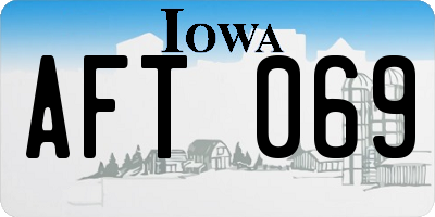 IA license plate AFT069