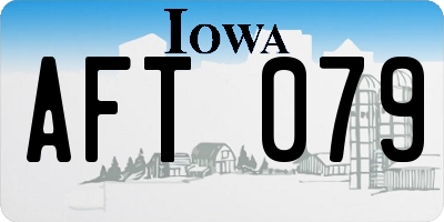 IA license plate AFT079