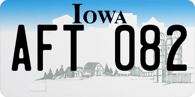 IA license plate AFT082