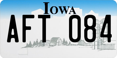 IA license plate AFT084