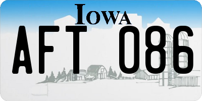 IA license plate AFT086
