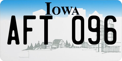 IA license plate AFT096