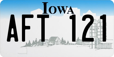 IA license plate AFT121