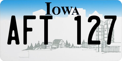 IA license plate AFT127