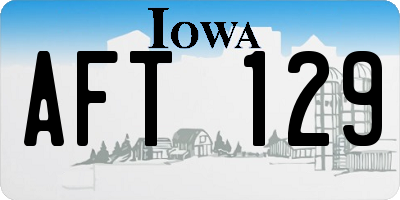 IA license plate AFT129