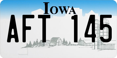 IA license plate AFT145