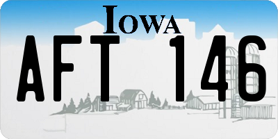 IA license plate AFT146
