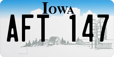 IA license plate AFT147