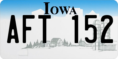 IA license plate AFT152