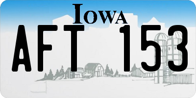 IA license plate AFT153