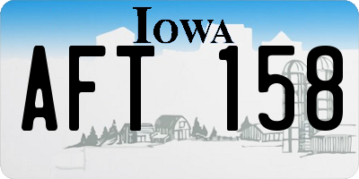 IA license plate AFT158
