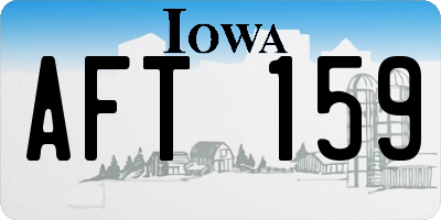 IA license plate AFT159
