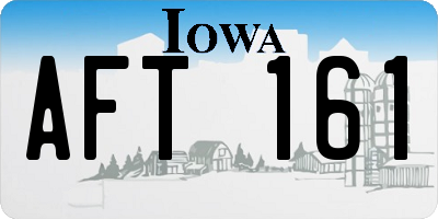 IA license plate AFT161