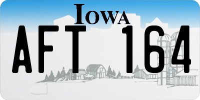 IA license plate AFT164