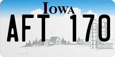 IA license plate AFT170