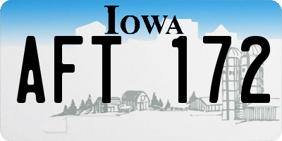 IA license plate AFT172
