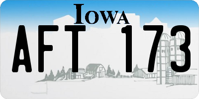 IA license plate AFT173