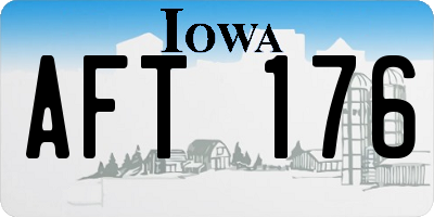 IA license plate AFT176
