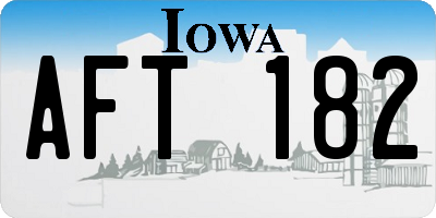 IA license plate AFT182