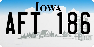 IA license plate AFT186