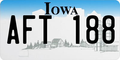IA license plate AFT188
