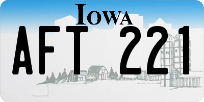 IA license plate AFT221