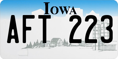 IA license plate AFT223