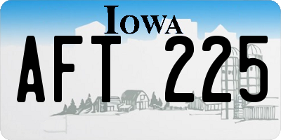 IA license plate AFT225