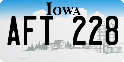 IA license plate AFT228