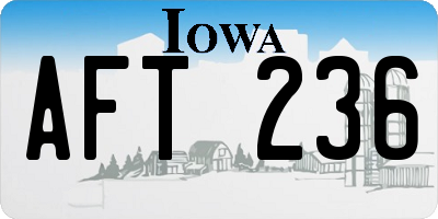 IA license plate AFT236