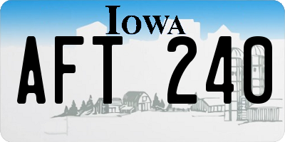 IA license plate AFT240