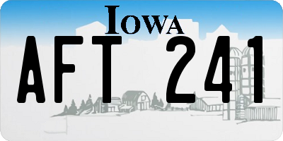 IA license plate AFT241