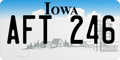 IA license plate AFT246