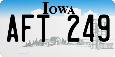 IA license plate AFT249