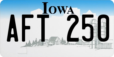 IA license plate AFT250