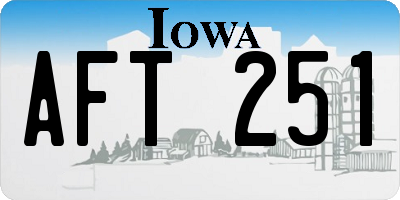 IA license plate AFT251