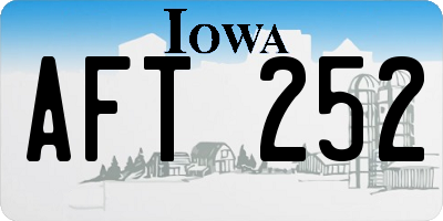 IA license plate AFT252
