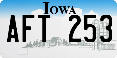 IA license plate AFT253