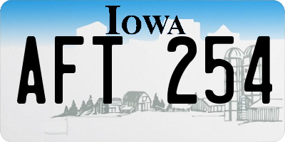 IA license plate AFT254