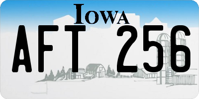 IA license plate AFT256