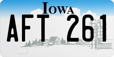 IA license plate AFT261