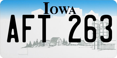 IA license plate AFT263