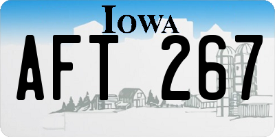 IA license plate AFT267