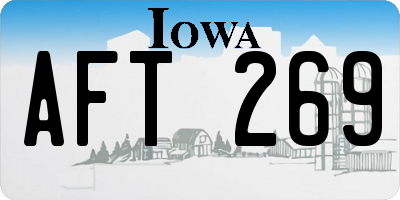 IA license plate AFT269