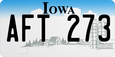 IA license plate AFT273