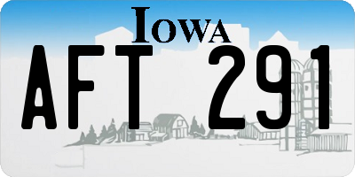 IA license plate AFT291