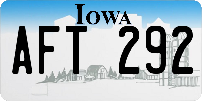 IA license plate AFT292