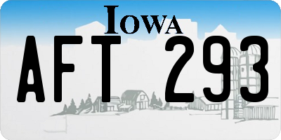 IA license plate AFT293