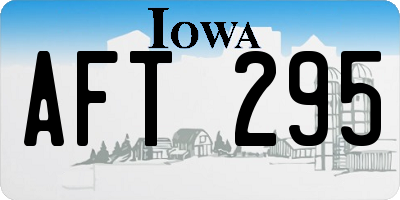 IA license plate AFT295
