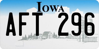 IA license plate AFT296